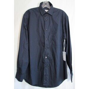 Wear Cisco Wrap Around Navy Blue Button Down Long Sleeve Shirt Size M/L NWT
